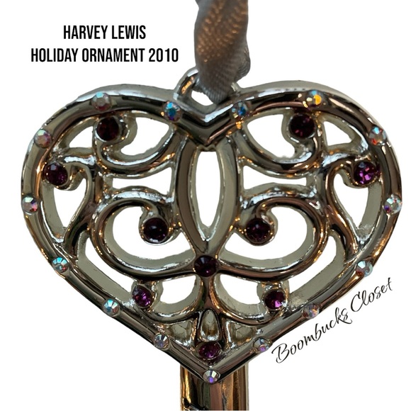 Harvey Lewis Holiday Ornament Our first Home 2010 Silver Key Swarovski ornament - Picture 3 of 15